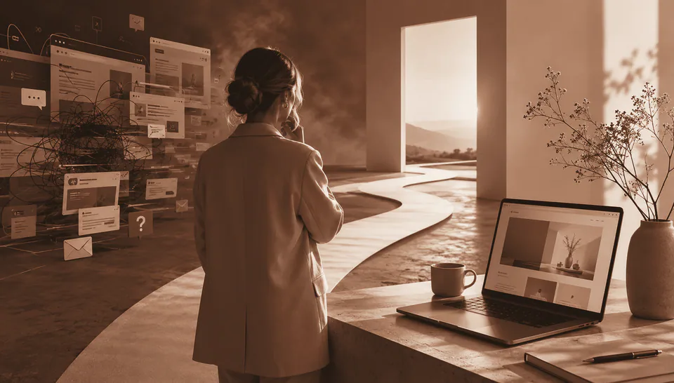 A customer between chaos and website clarity