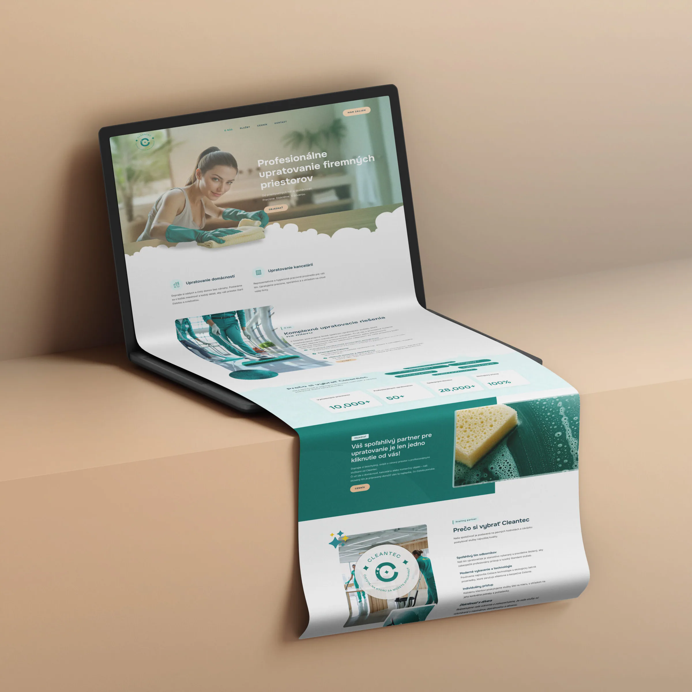 Web CleanTec na zariadení