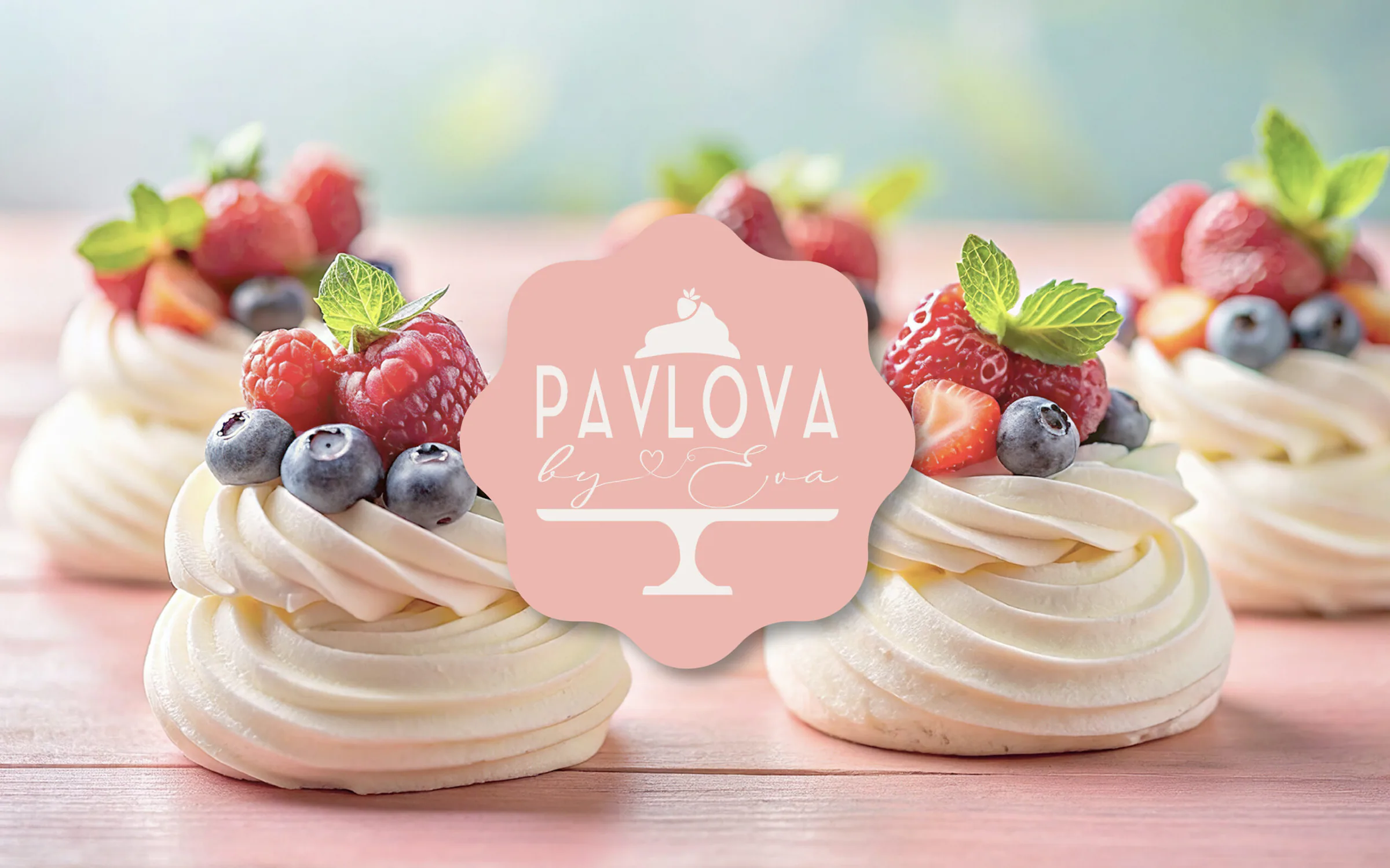 Pavlovy s ovocím a logom Pavlova by Eva