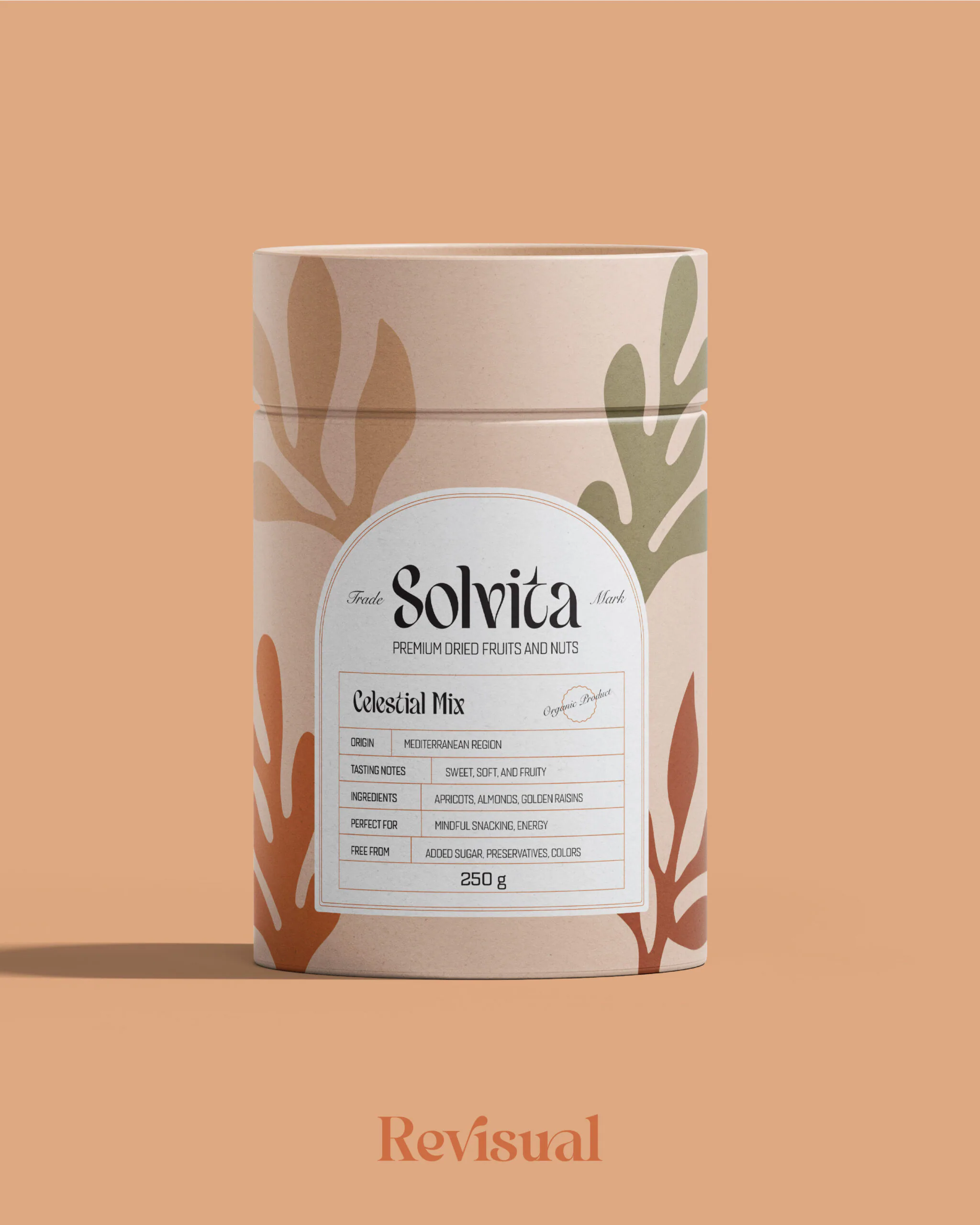 Cylindrická dóza Solvita v broskyňovej farbe
