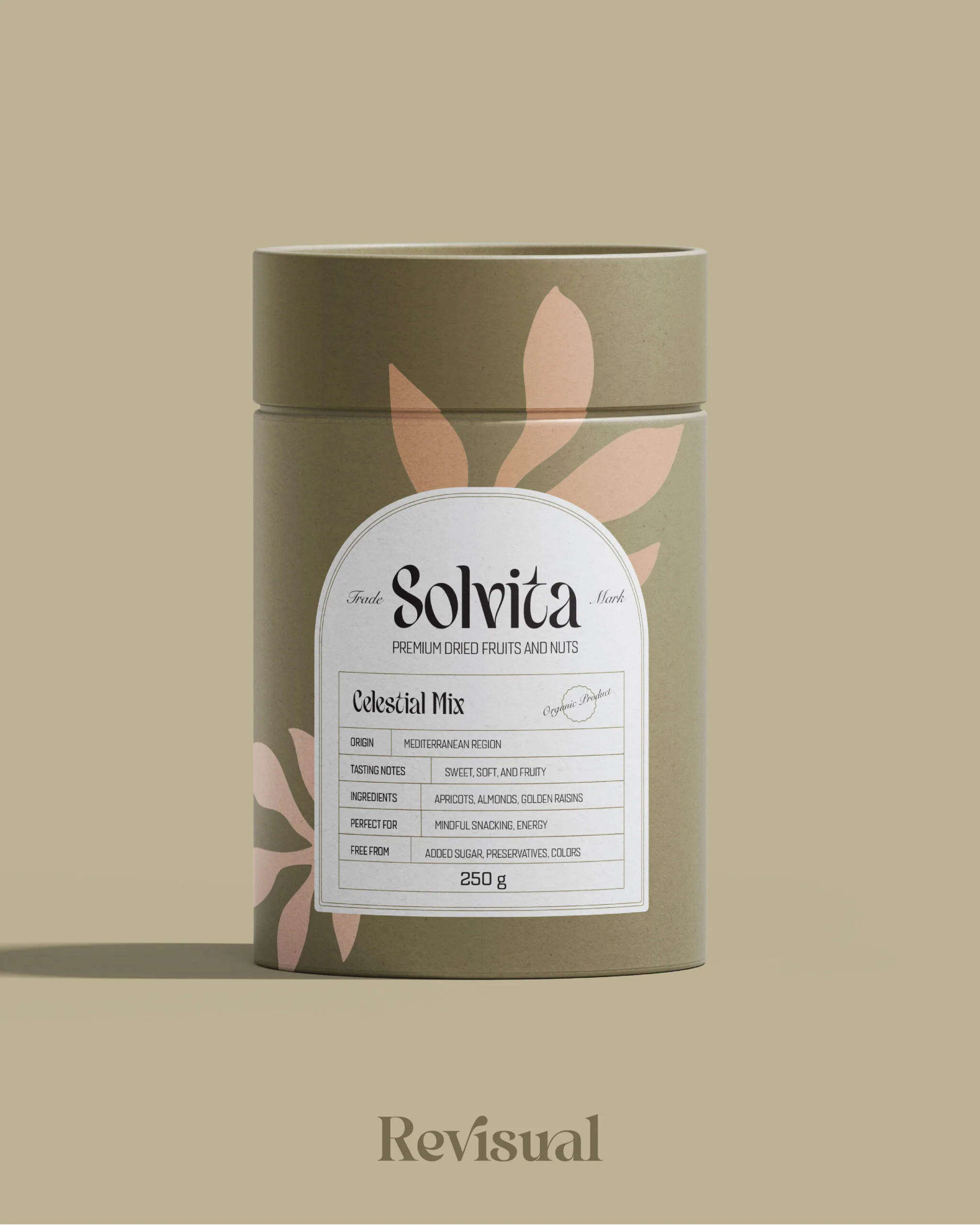 Olivová dóza Solvita s etiketou