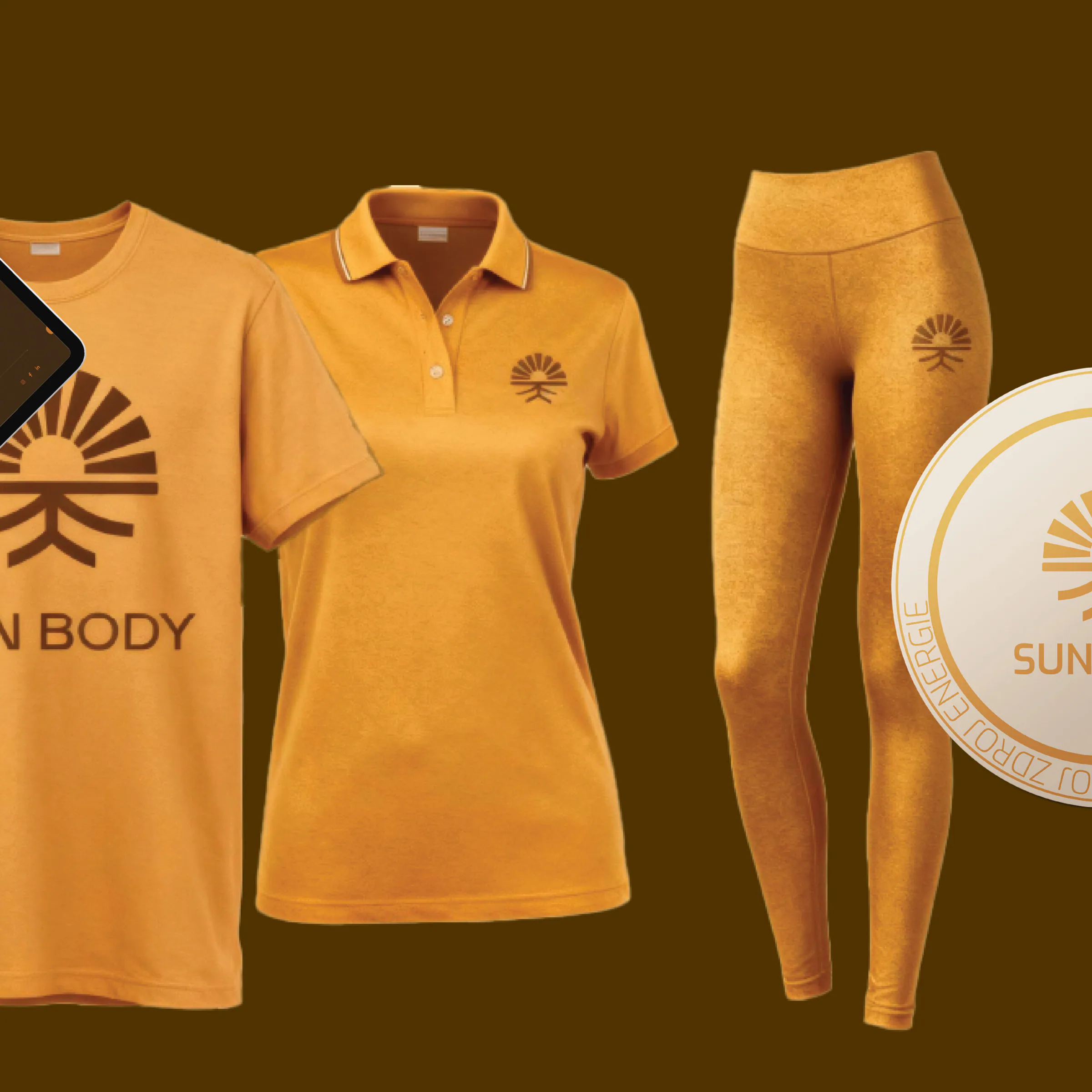 Tričko, polokošeľa a legíny s logom SunBody